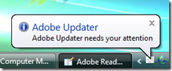 Adobe Updater needs you attention