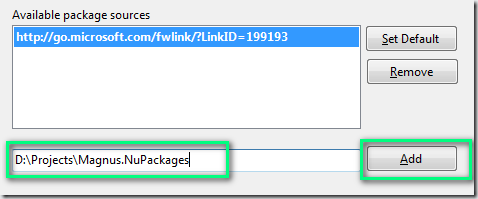 Add path to packages
