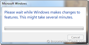 Windows makes changes to features.